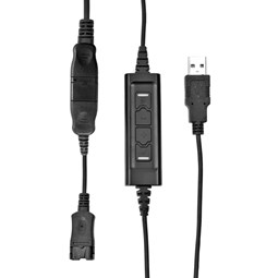 USB Adaptor for Plantronics Headsets with Inline Call Controls